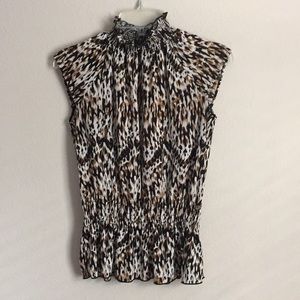 Essentials Leopard Print Top Size Medium